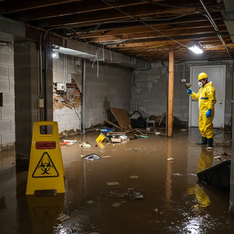 Flooded Basement Electrical Hazard in Fort Wayne, IN Property